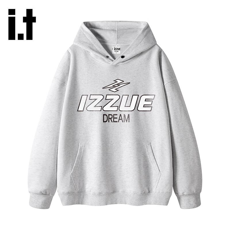 

izzue i.t Unisex American Retro Letter Print Hoodie S