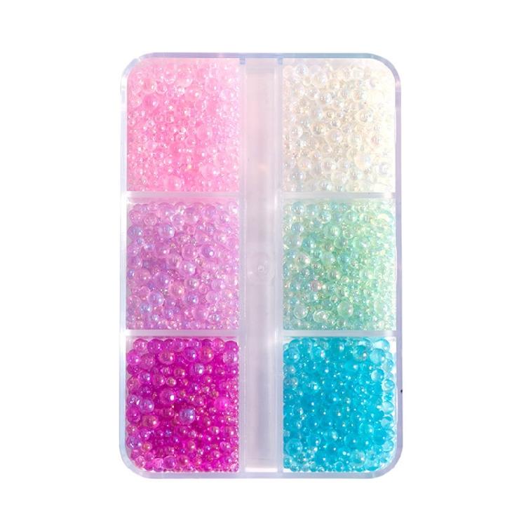 Tiny Mini Bubble Bead DIY Shaker Resin Mold Filler DIY Silicone Mold Nail Art Mini Beads Clear Colorful Bead