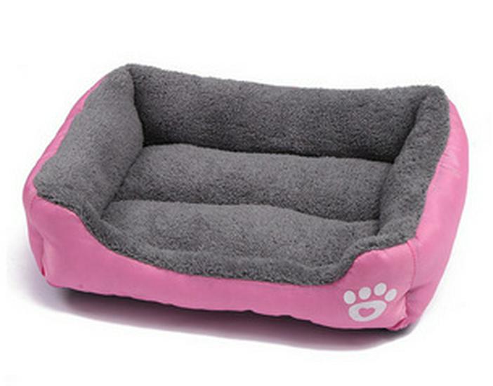 Four Seasons Universal Pet Bed - Customizable Logo, Fleece Warmth, Square Design for Dogs & Cats