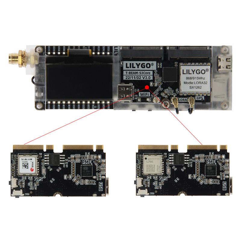 1Set Wifi Bluetooth Wwireless Module Lilygo® T-Beam Esp32-S3+Lora+Gps+Oled+Imu+Pmu Development Board
