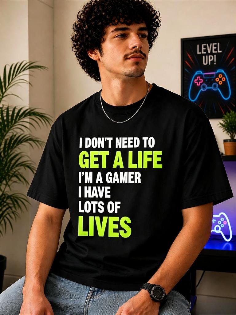 2026 Summer New Unisexs Tshirts Luxury Printed Top Oversized Tshirt Funny Gamer TShirt Cotton Gaming Shirt Gamer Gift