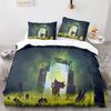 Aquarell Pferd Bettbezug King Queen 3D Braune Pferde Bettwäsche Set Für Teenager Erwachsene Wildtier 2/3 Teile Polyester Bettdeckenbezug