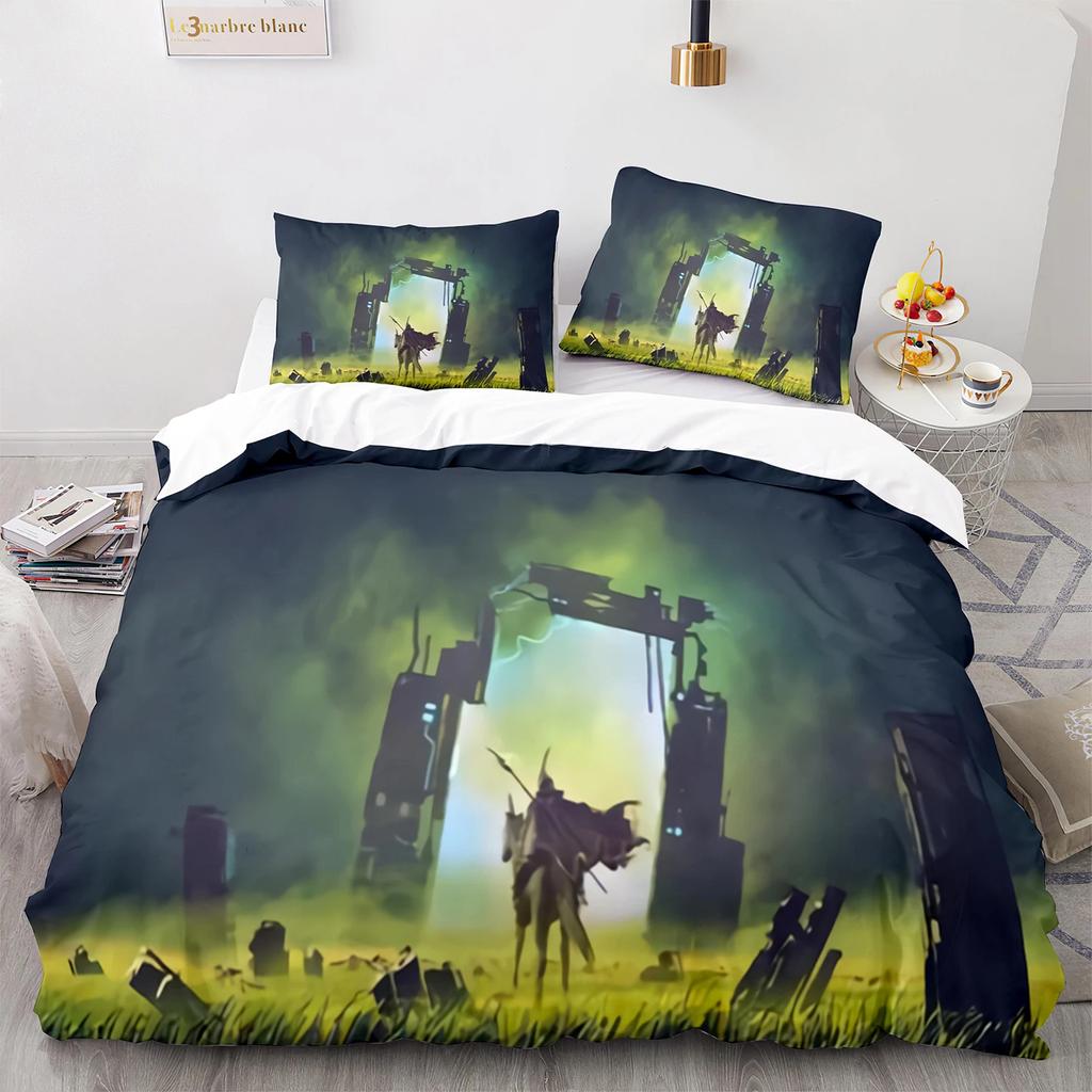 Aquarell Pferd Bettbezug King Queen 3D Braune Pferde Bettwäsche Set Für Teenager Erwachsene Wildtier 2/3 Teile Polyester Bettdeckenbezug