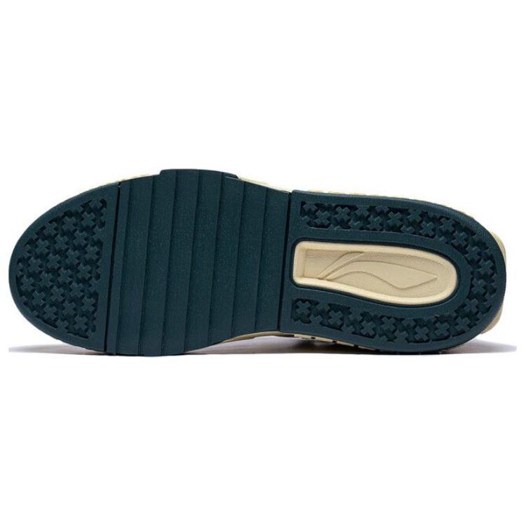 New LiNing 001 UNBLOCK Unblock Slip Resistant Low Top Skateboard Shoes Men's White Green AGCT095-1