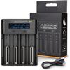 18650 Battery Charger LCD Display Universal Smart Charger for Rechargeable Batteries 18650/6650/18490/17670/17500/16340