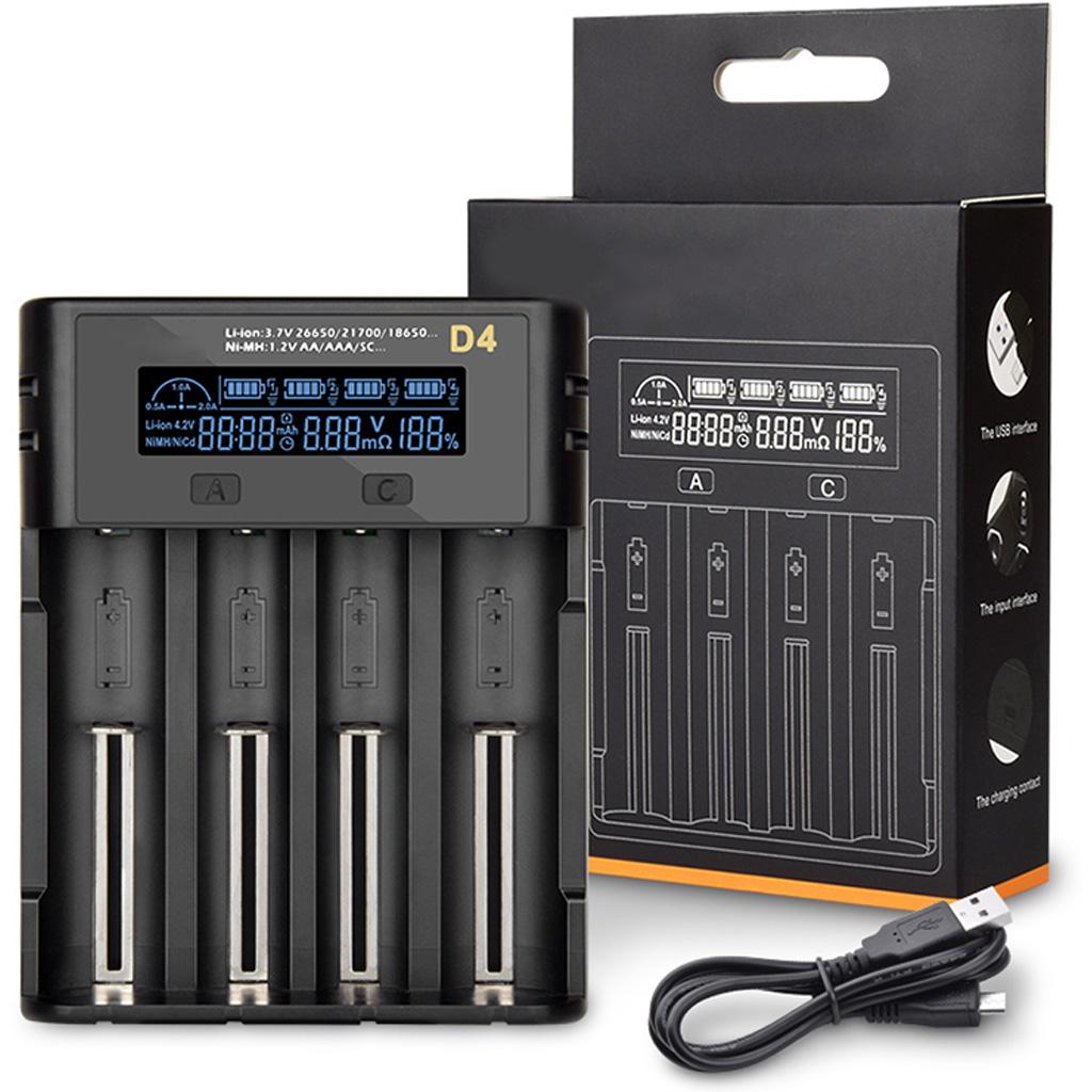 18650 Battery Charger LCD Display Universal Smart Charger for Rechargeable Batteries 18650/6650/18490/17670/17500/16340