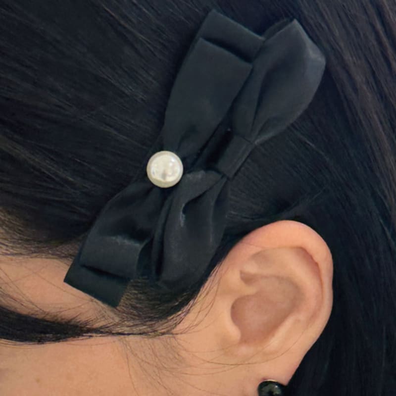 

objet213 Classic pearl ribbon hair pin set (2 pcs) Original