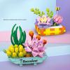 Flowers Succulents Bouquets Building Blocks Plants Succulent 3D Model Decoration DIY Mini Puzzle Assembled Children's Toy