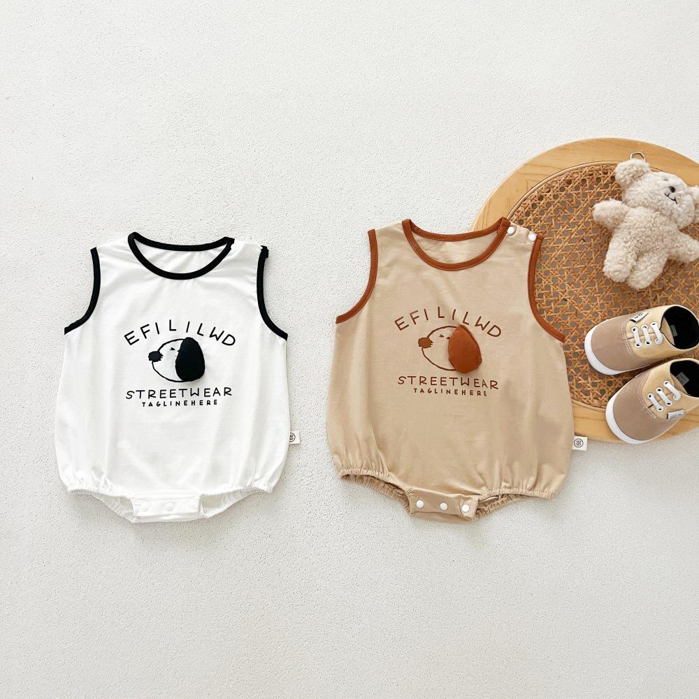 Sleeveless Summer Cartoon Baby Onesie Romper