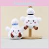 Charming Blue And Black Plush Feather Ball Doll Cute Keychain Decoration For Accessories