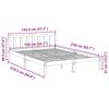 VidaXL Cadre de lit extra long sans matelas 140x210 cm bois massif pin, lit, meuble de chambre à coucher, lit en bois, lit 852434