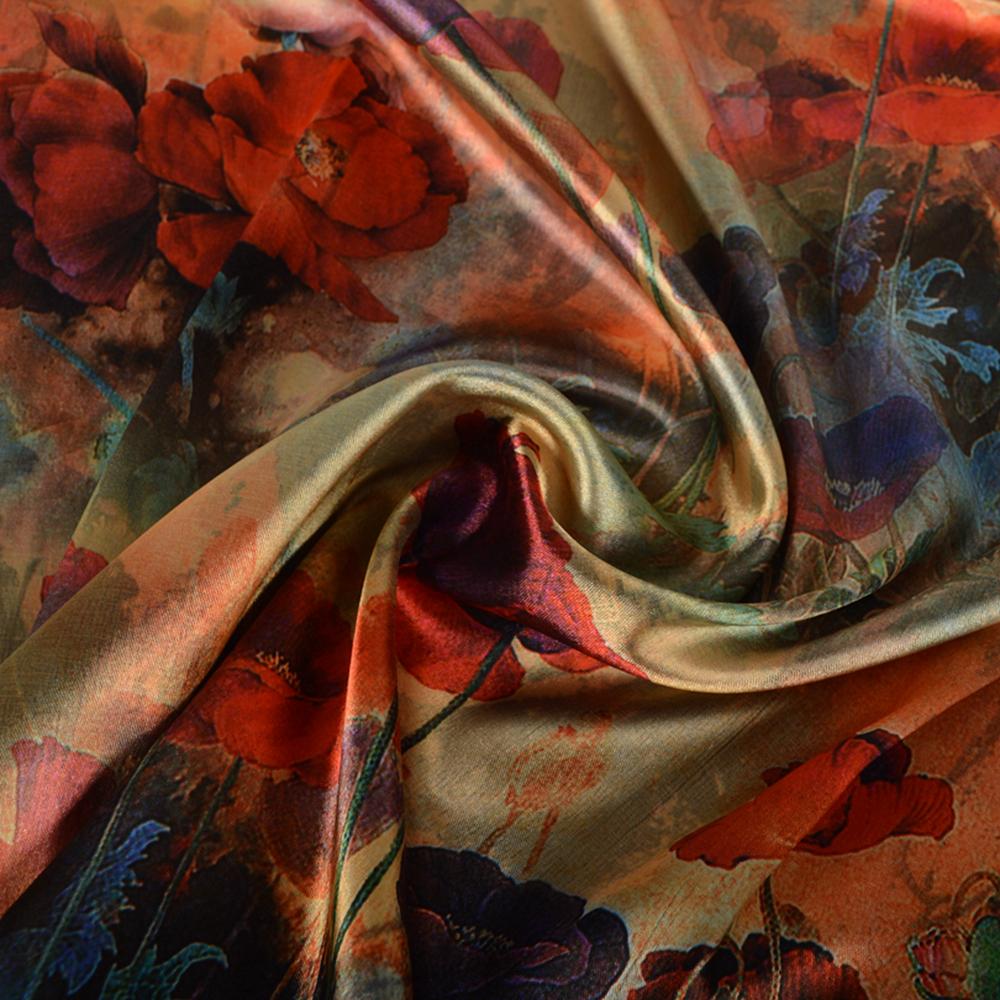 Ladies Pink Scarves Wraps New Lily Large Square Women Silk Scarf Cape 160*70Cm High Top Autumn Winter Female Silk Neck Scarf
