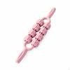 Flexible 3Row Massage Roller Stick for Muscle Relaxation and Sensory Training Jade Pink 8Wheel