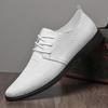 Fashion Genuine Leather Men Casual Shoes All-match Male Dress Footwear Lace-Up Oxfords Walking Shoes Classic Flats Men Shoes for Wedding