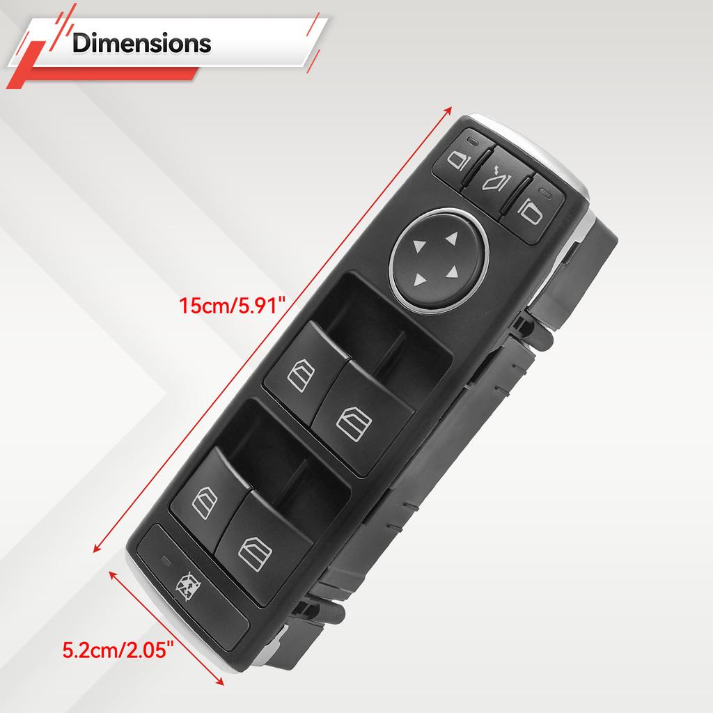 1669054400 Left Power Window Switch Control With Folding For Mercedes Benz W212 W246 W176 W156 W117 W204 C-Class CLA A1669054400