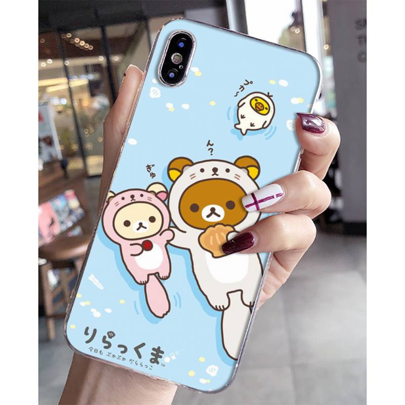 YNDFCNB Husă Telefon Rilakkuma pentru iPhone 11 12 13 mini pro XS MAX 8 7 6 6S Plus X 5S SE 2020 husă