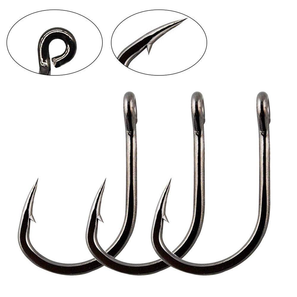100/500 PCS Fishing Hooks Set #3~#12 Carbon Steel Single Circle Fishhook Fly Fishing Jip Barbed Carp Hooks Sea Tackle Accessorie