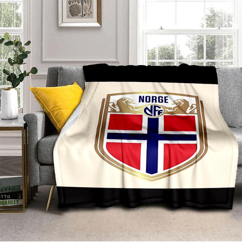 Norwegian Football Crest Blanket Suitable for Sofas, Beds, Offices, And Camping - Perfect Gift for Halloween Christmas