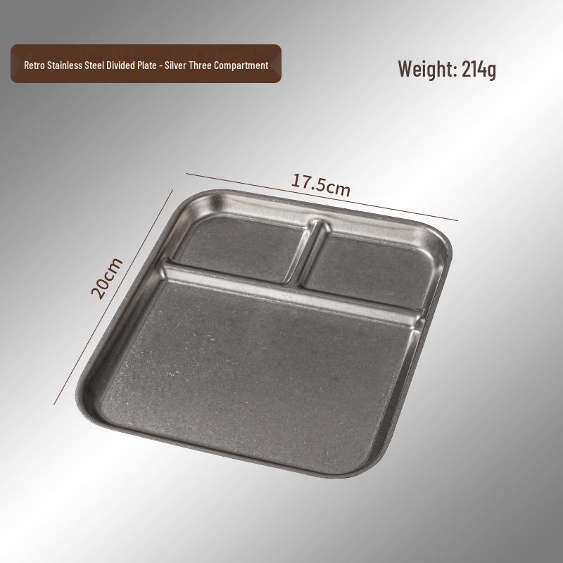 Retro Stainless Steel Compartmented Sauce and Seasoning Dish