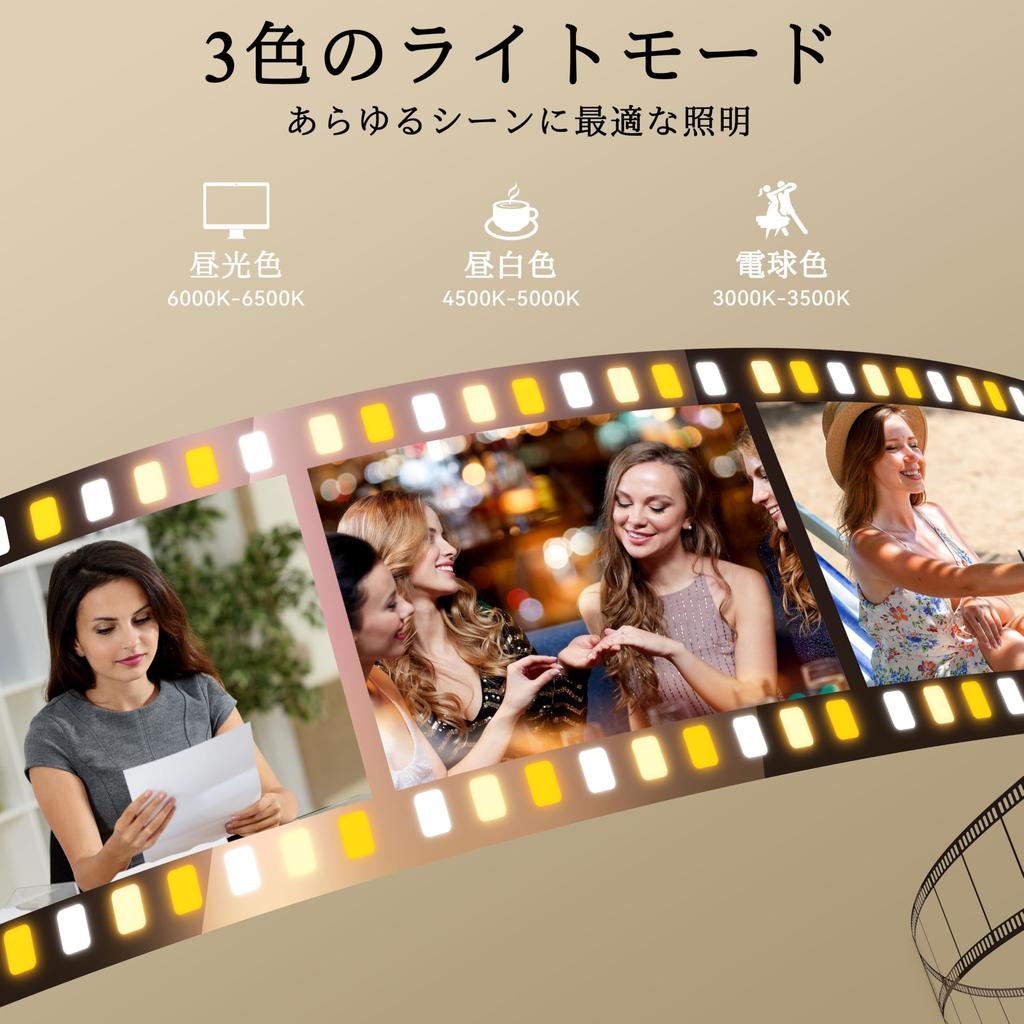 Auxmir Actress Magnifying Tabletop Mirror with 68 Three 2000mAh High Touch Adjustable Storage USB White Mirror, LEDs, 5/10x Magnification, Colors,