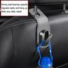 Car Headrest Hooks, 2PCS Leather Vehicle Seat Hangers for Handbag Coat Umbrellas, Multifunctional Automotive Hanging Storage Organizer Accessories,