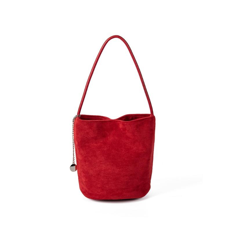 New Niche Ins Soft Suede Single Shoulder Underarm Bag for Women, Simple and Versatile Bucket Bag