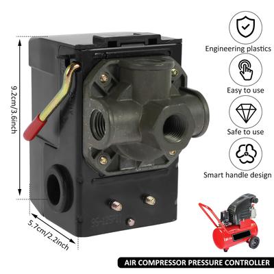 20A 95-125 PSI Air Pressure Switch for Compressor Spare Spart Small Air Pump Control Valve 1- 4 Port LF10  for Air Compressor