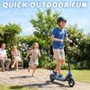 Patinete eléctrico infantil de 8 a 12 años, autonomía de 16 km, velocidad máxima de 16 km/h, patinete eléctrico ultraligero de 6,5 pulgadas con iluminación ambiental de colores.