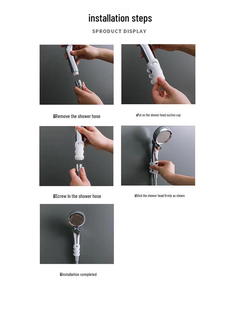 Portable Rechargeable Electric Shower Head for Dorms, Rentals, Outdoors