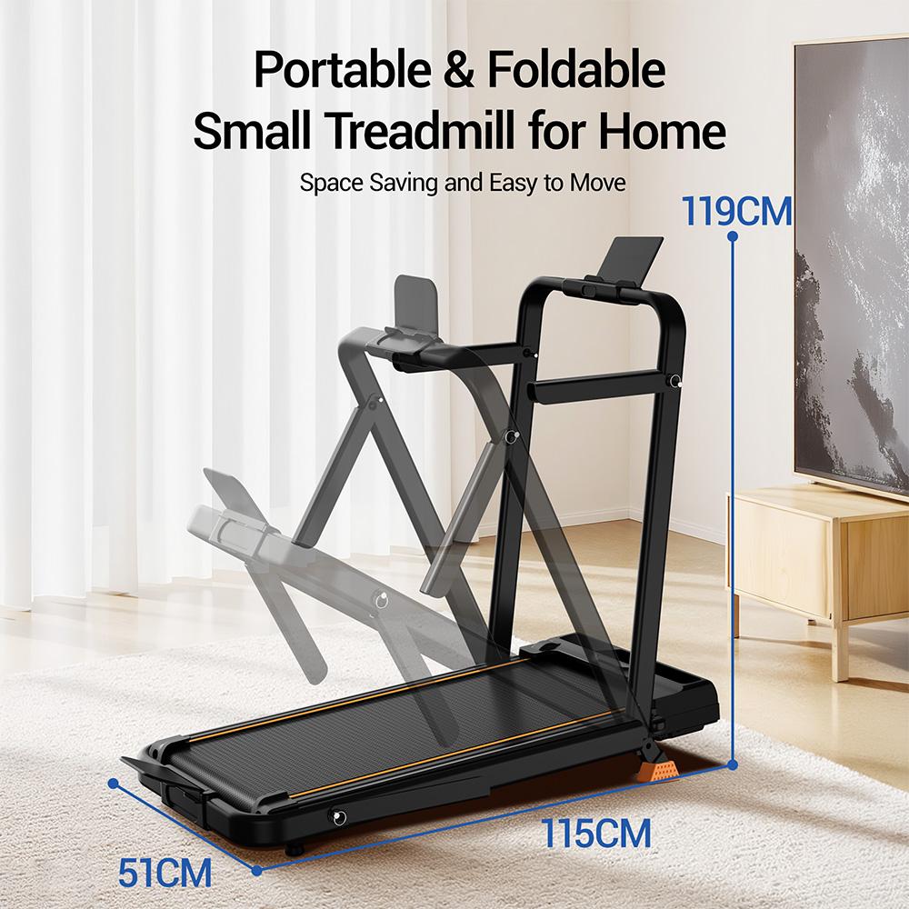 ROBORE X5F Foldable Treadmill with 14% Incline, 2.5HP Quiet Motor, 10km/h Max Speed, 150kg Load, 3-Level Incline, LED Display & Remote Control