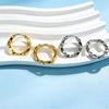 Elegant 316 Stainless Steel Twisted Hoop Earrings for Women - European & American Style, High-End Versatile Fashion Jewelry.