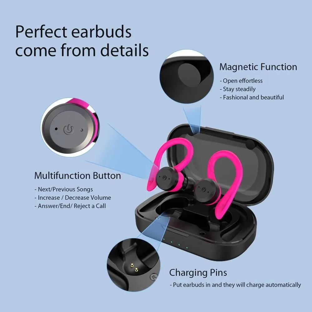 JYL TS IPX7 Headphones Swimmers 20H Playback Plastic