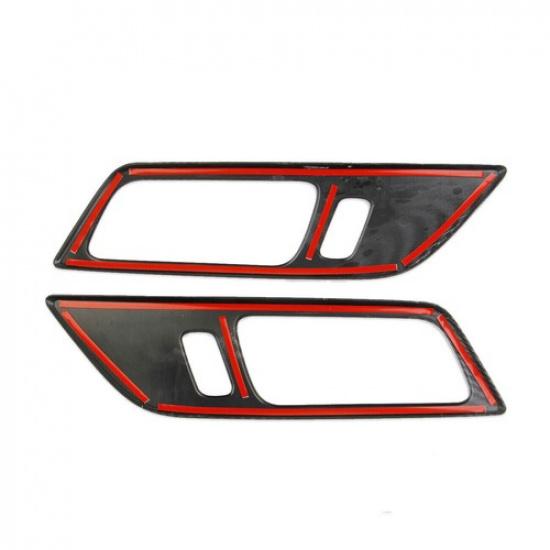 Inner Door Handle Bowl Panel Cover 2PCS For Ford Mustang 2024-2025 GL Blue Suede