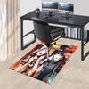 1pc Anime Cartoon Design Office Chair Mat - Demon Slayer Nezuko Kamado Flower Pattern Non-Slip Carpet for Home Decor, Suitable for All Seasons.Q090