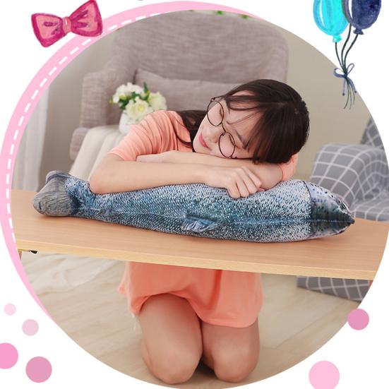 Plush Pillow Lovely Shape Washable Simulation Stuffed Fish Doll Toy Kids Gift