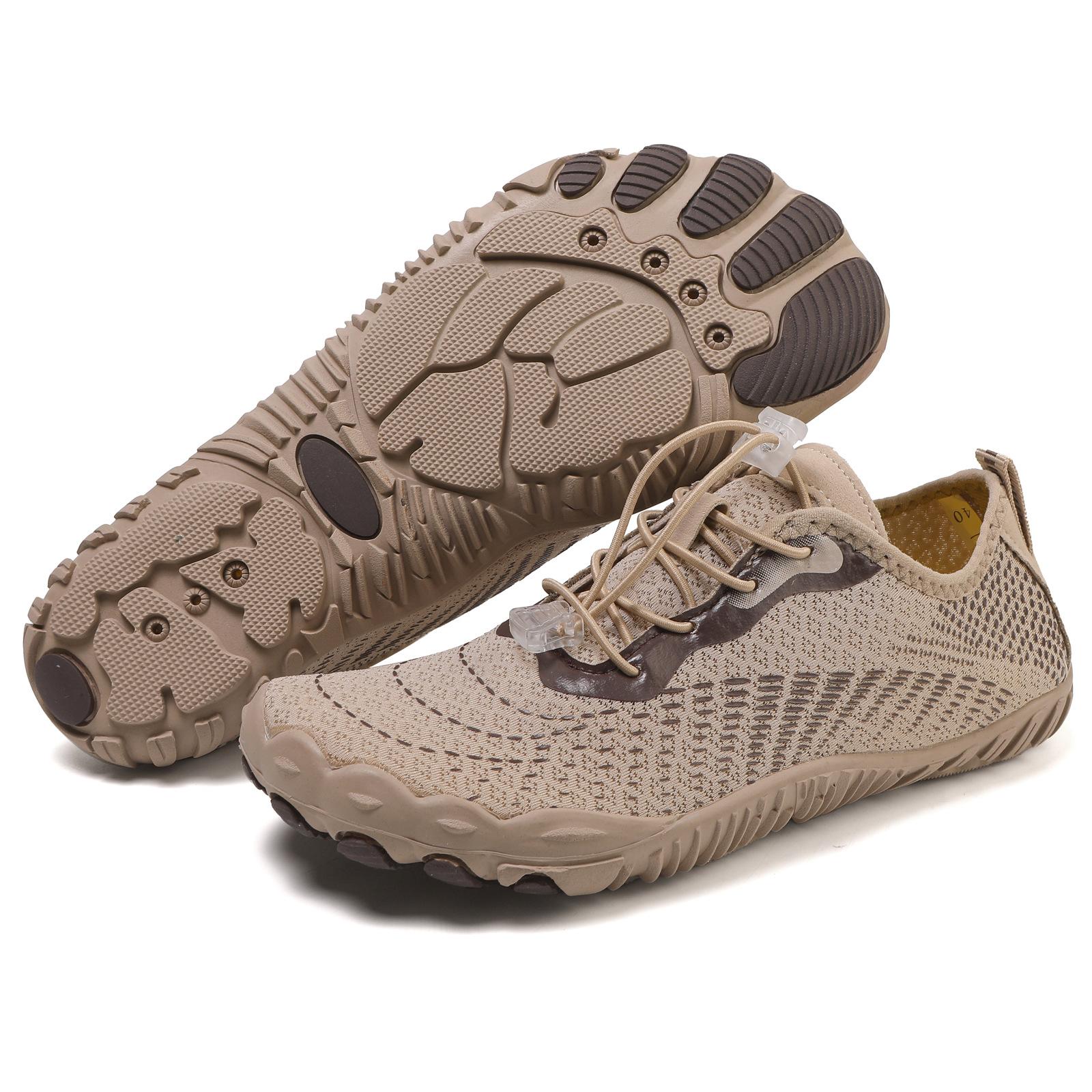 Herren- und Damen-Outdoor-Barfußschuhe mit fünf Zehen, Schnelltrocknende Wasserschuhe für Strand, Wandern, Surfen, Schwimmen, Angeln 38 gray