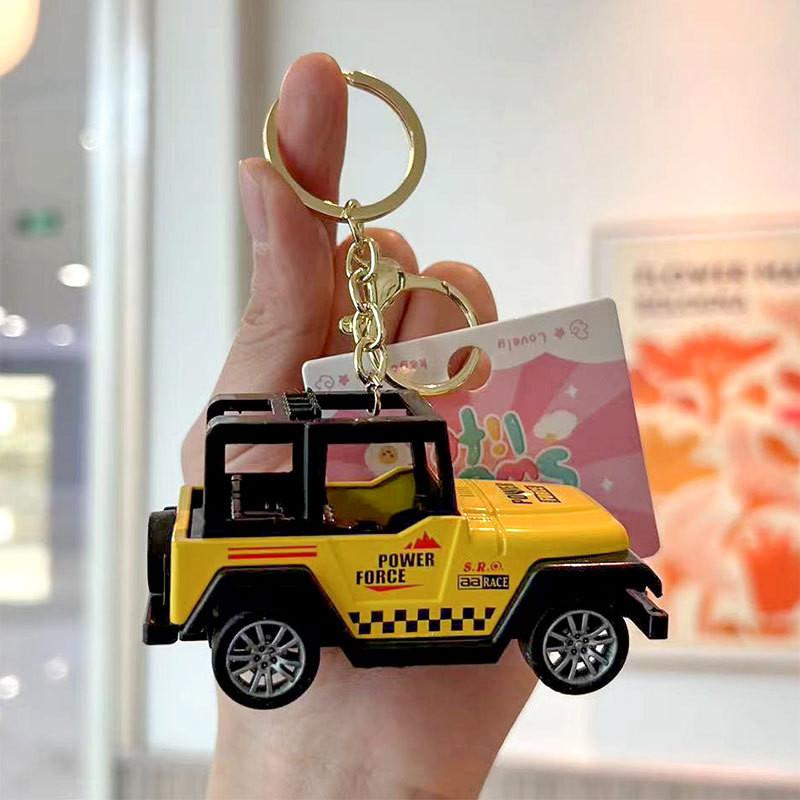 Mini Cartoon Jeep Keychain Adorable And Colorful Car Key Accessory For Gifts