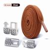Diamond Lock Shoelaces Without Ties Elastic Laces Sneakers Outdoor No Tie Shoe Laces Kids Adult Wide Shoelace Shoe Accessories