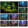 Modern Photography Nature Environment Scenery Green Plants Water Beads Poster Canvas Painting Printing Home Room Wall Decoration