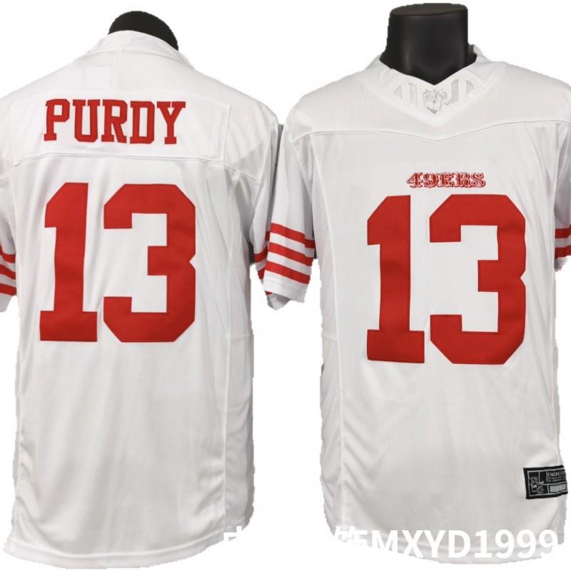San Francisco 49ers Brock Purdy 13 White Embroidered NFL Football Jersey Mens Authentic Style