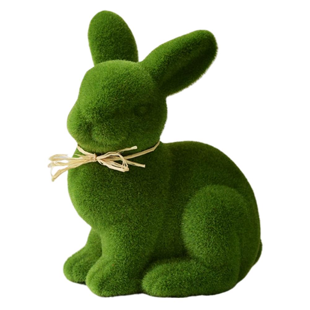 

Easter Flocking Simulation Moss Stereoscopic Simulation Bunny Holiday Decoration Apply to Gardening Home Ornament