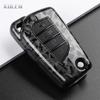 For Toyota Camry Rav4 Forturner Hilux Auris Corolla Avensis Verso Yaris Aygo Scion Tc Abs Carbon Fiber Style Car Key Case Cover