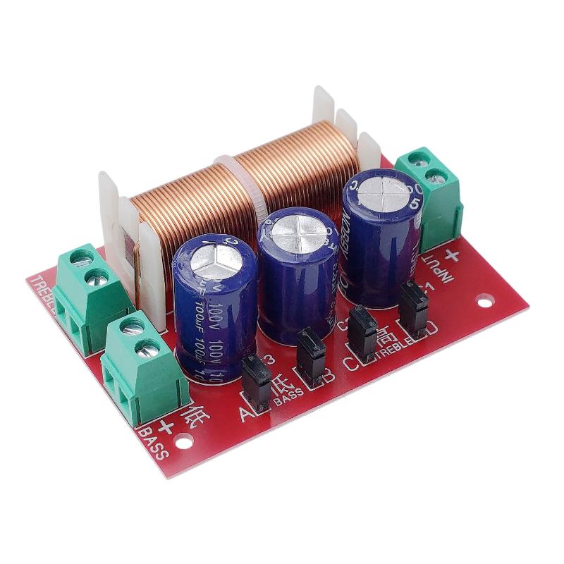 2 Way Audio Frequency Crossover Divider Professional Low Distortion for DIY Studio Monitor Sound Modification