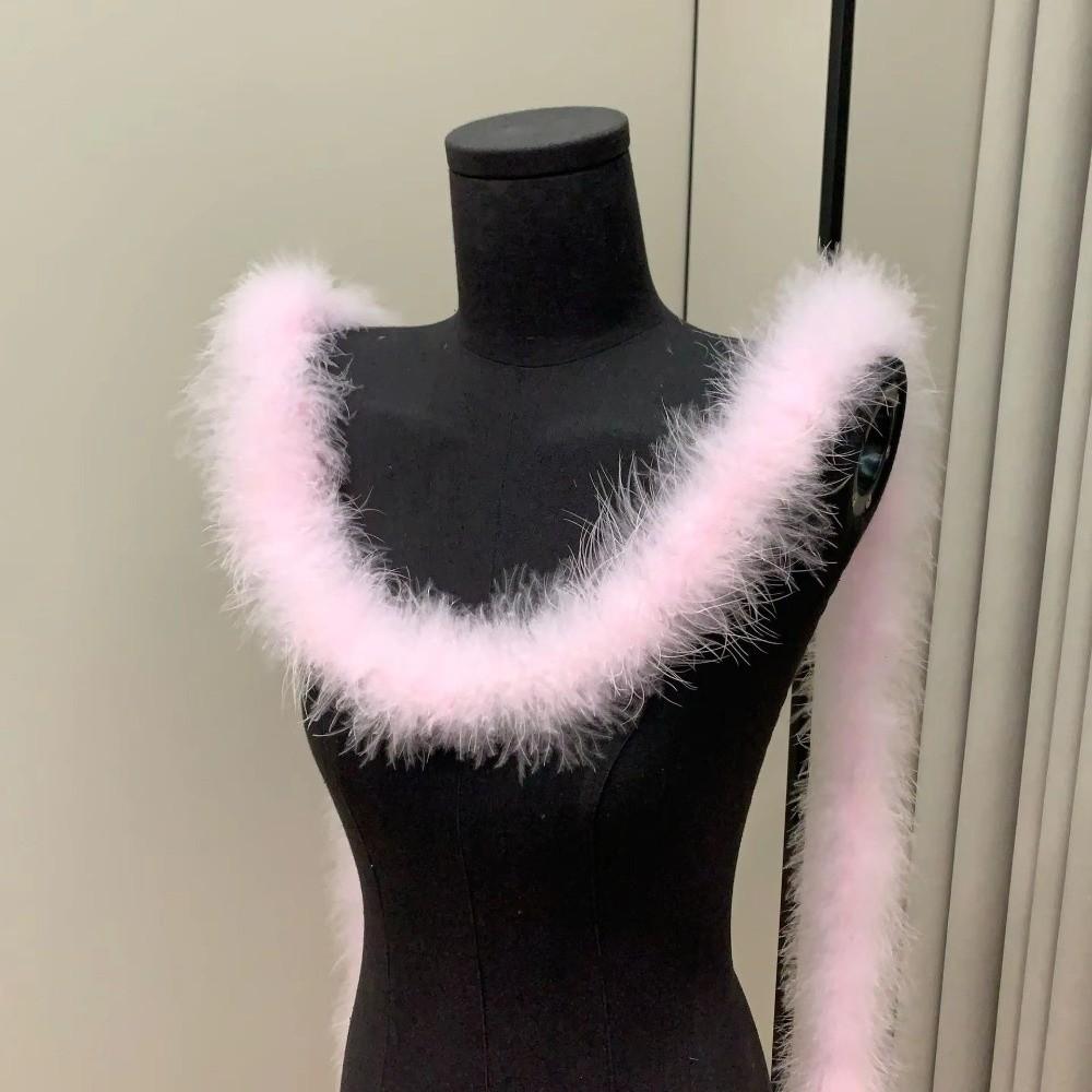 New 2 Meter Decorative Strip Faux Fur DIY Apparel Sewing Fluffy Trim Home Decor Cuff Strip Artificial Fur Decoration
