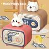 Cartoon With Music Money Deposit Box Fingerprint Password ATM Toys Gift Piggy Bank Battery Plastic Money Saving Box Gift