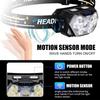 Ultra Bright 9 LED Headlight with Red Light Rechargeable Headlamp Outdoor Running Hiking Camping Forehead Flashlight Head Lamp