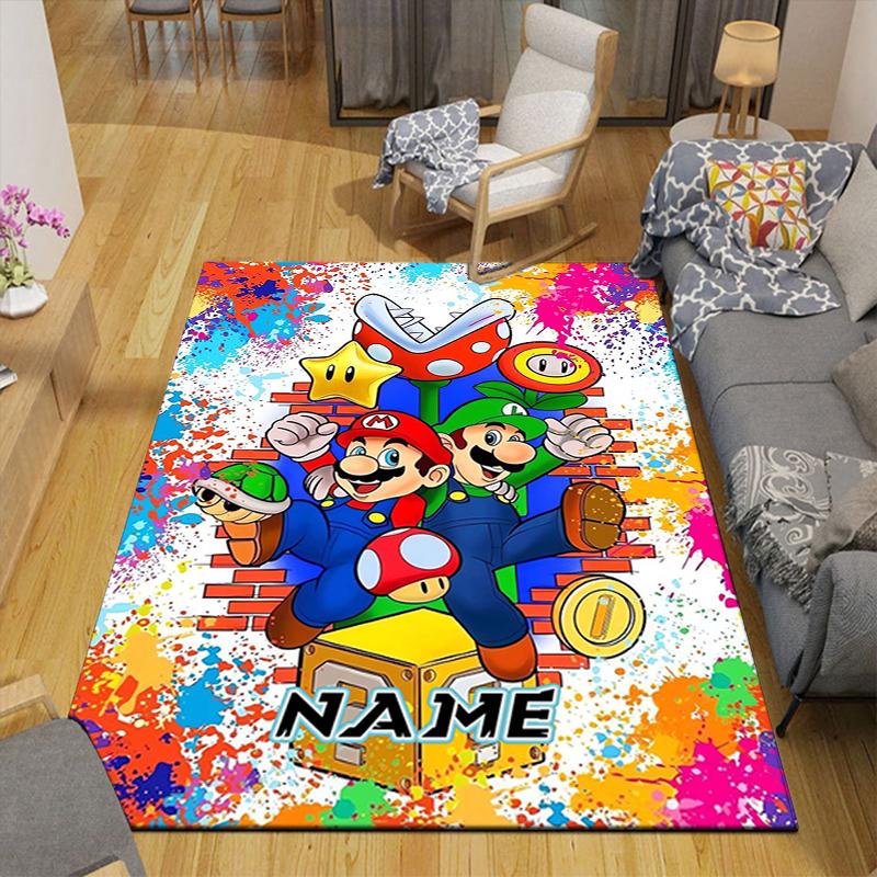Custom 1Pc Mario Yoshi Adventure Rug Office Carpet Indoor Outdoor Entrance Doormat Nonslip Soft And Comfortable Living Room D2915172