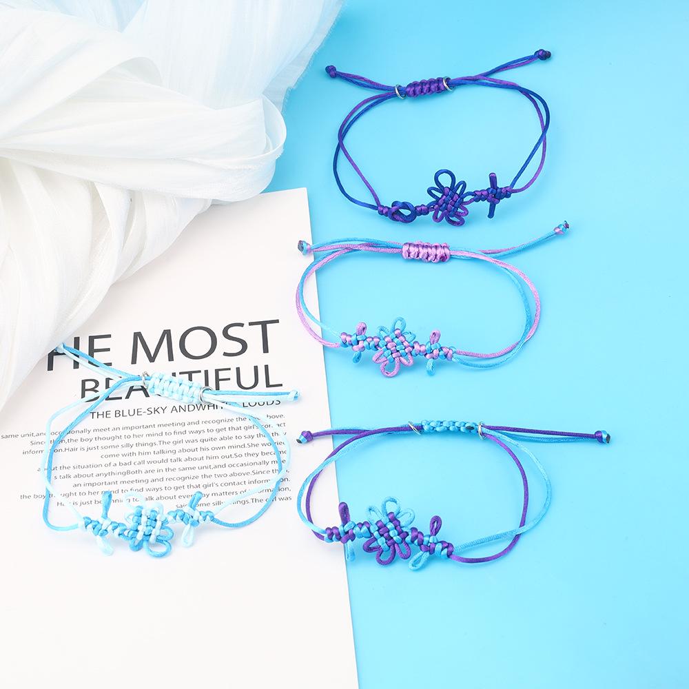 Trendy Demon Hunter Girls' Colorful Chinese Knot DIY Weaving Bracelet Wristband Accessories