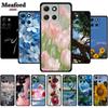 Floral Case For Moto G86 Power Soft Silicone Phone Cover Funda Motorola G 86 Power Black TPU Coque Shockproof Protective Shell