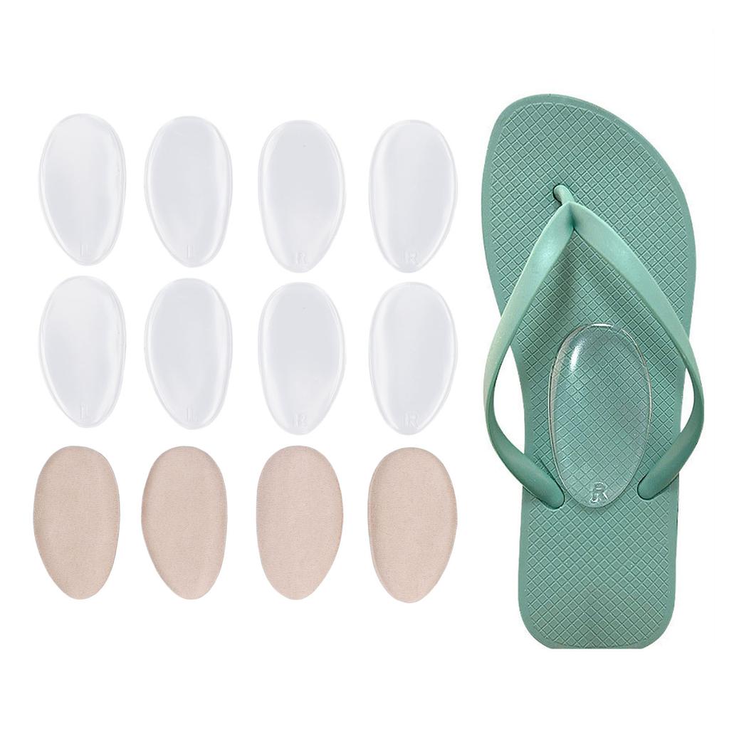 6 Pairs Silicone Arch Support for Flat Feet Plantar Fasciitis Adhesive Adjustable Soft Velvet Shock Absorbing Silicone Insole Pads